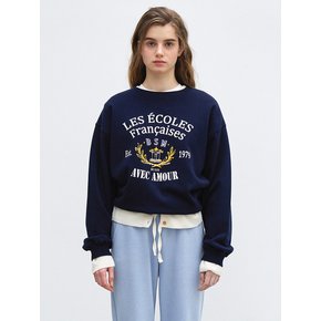 ECOLE ARTWORK SWEATSHIRT - NAVY