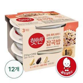 햇반 잡곡밥 210G*3번들 x 12묶음 (총36개)