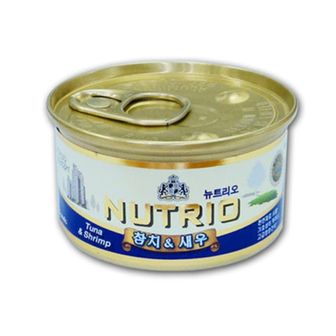 오너클랜 뉴트리오 캣 참치 n 새우 캔 80g