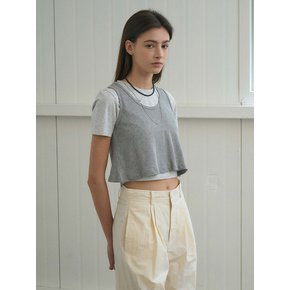 Spandex Cropped T-shirt (3Colors)