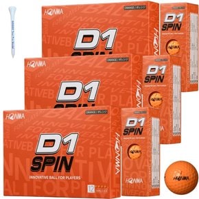 D1 HONMA D-1 SPIN 2023 BT2301 3 36 혼마 골프 공 스핀 혼마 골프 혼마 골프 공 오렌지 주황색