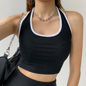 3컬러 홀터넥 코튼 크롭 나시 OSM 1006516_P417628034
