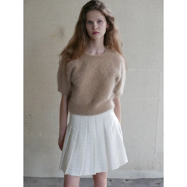 [TWEED] Pleated Tweed Mini Skirt_3color