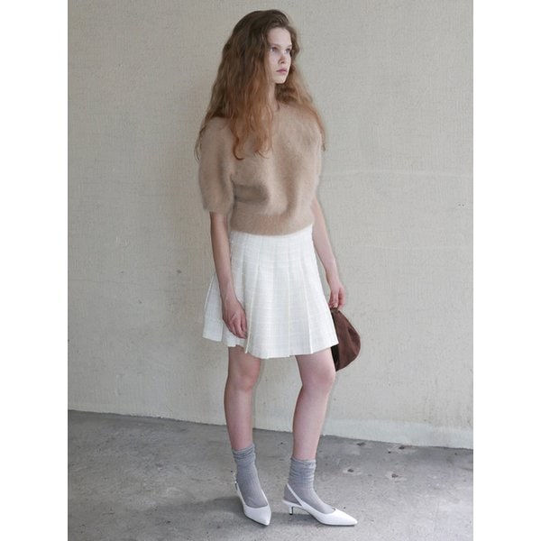 [TWEED] Pleated Tweed Mini Skirt_3color