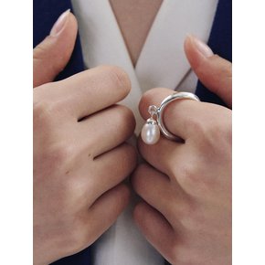 Drop Pearl Open Ring