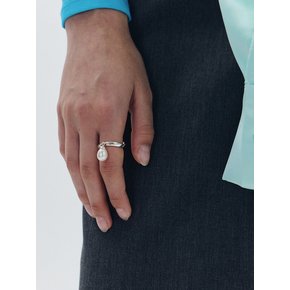 Drop Pearl Open Ring