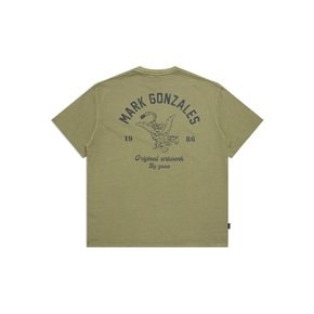 피그먼트 플라잉 타이거 티셔츠 - GREEN MOSS Z263UST020713