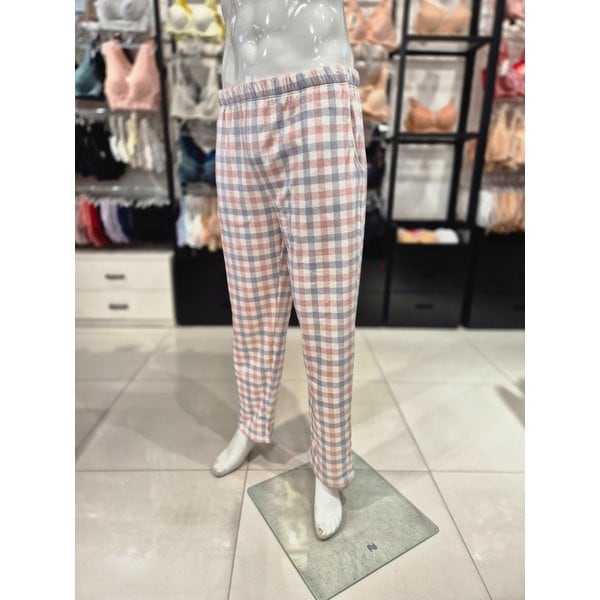 [시흥점] S 비너스 ) 극세사 체크 나염 남성 홈웨어 바지 [VEP3862M-BE]