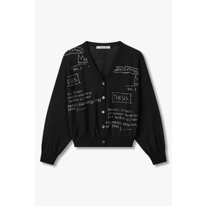 [BASQUIAT] 그래픽 니트 가디건 7125250184199