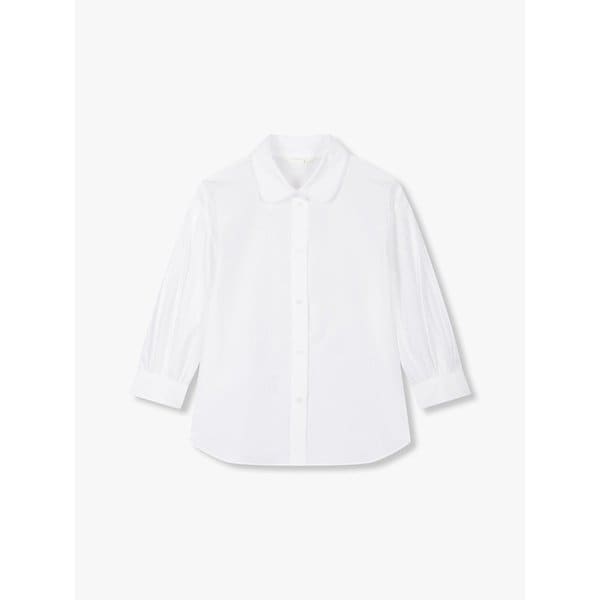 볼륨 레이스 카라 블라우스 _화이트 7215260301