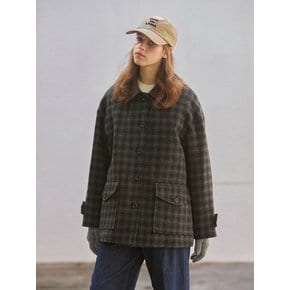 Check Wool Half-Coat [1COLOR]