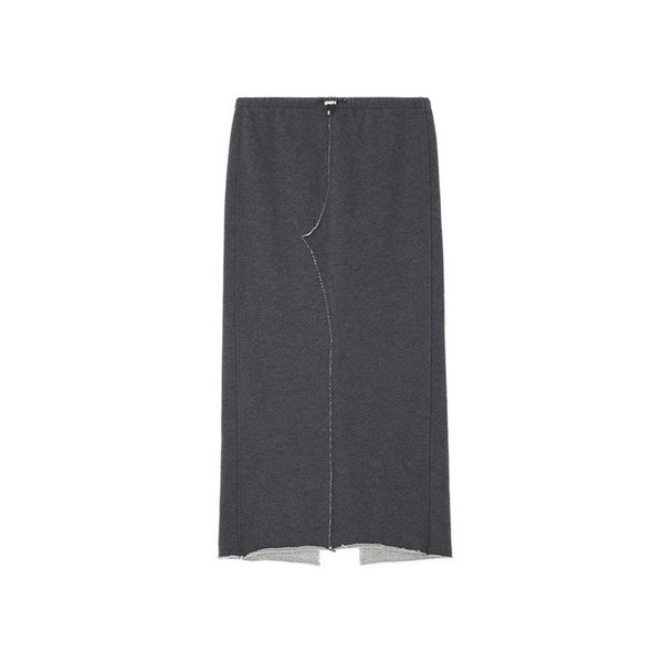 Cut-out Long Skirt  _ CHARCOAL