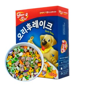 슈퍼포우 동결건조사료 오리후레이크 180g