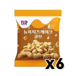 BR 뉴욕치즈케이크 큐브 스낵과자 52g x 6개