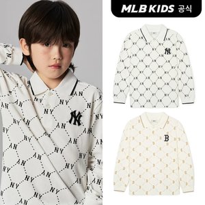 MLB키즈 (공식)24SS 다이아 모노그램 긴팔 피케티셔츠 (2color) 7APQMD141