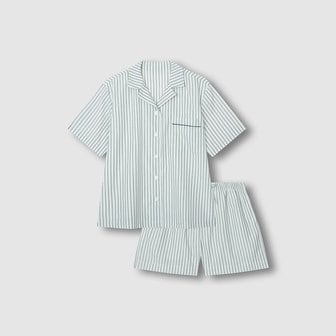 JAJU 여 스트라이프 3부 파자마 세트 J2162010440CS