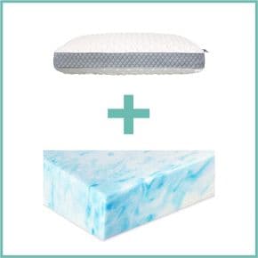 미국 씰리 베개 Sealy 3Inch SealyChill Gel Memory Foam Full Mattress Topper Molded Pillow S