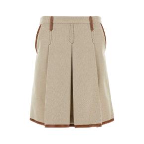 Two tone canvas skirt MULTICOLOURED