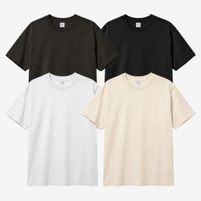 20수 헤비웨이트 오버핏 무지 반팔 티셔츠 이너 흰티 면티 흰색 검정_P419397368