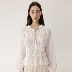 FW23 Shirring Blouse Ivory