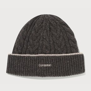 로고 케이블 램스울 비니 브라운 CO2504CA10BR