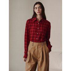 오버핏 체크셔츠 레드 OVERFIT CHECK SHIRT RED