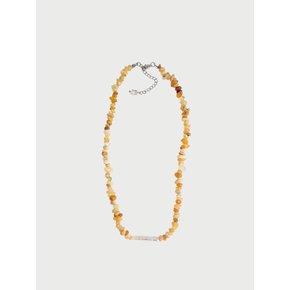 펄 앤 그린그레이프 지그재그 넥클리스 Pearl & green grape zigzag necklace