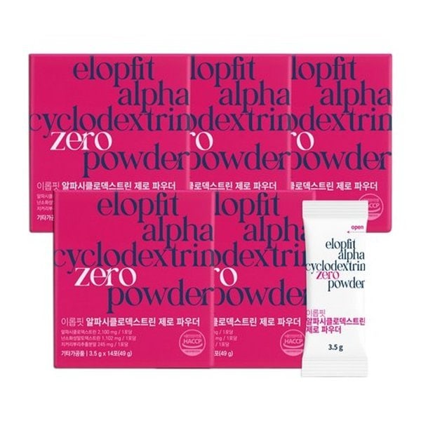 [이롭] 알파CD 알파시클로덱스트린 제로 파우더 14포 X 5박스