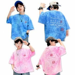 남아 주니어 물든감성 나염 티셔츠 2color