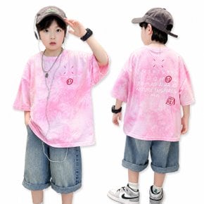 남아 주니어 물든감성 나염 티셔츠 2color
