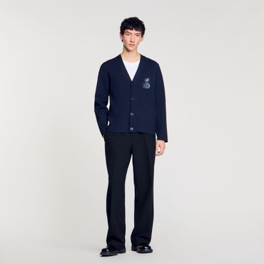 산드로옴므 [SANDRO HOMME] 스네이크 패치 가디건 SH25S3MRG0644