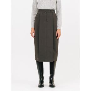 tulip midi skirt_deep khaki