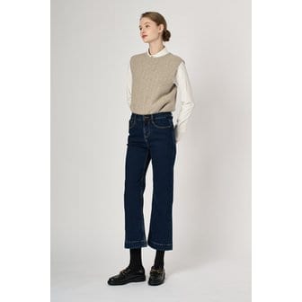 BCBG 와이드 기모 밴딩 데님 팬츠 (B4S1P398)