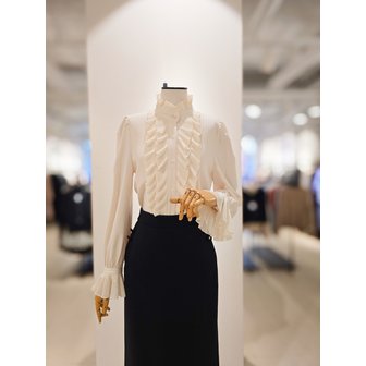 아이잗컬렉션 [파주점] [더아이잗컬렉션]아코디언 러플 레이스 블라우스 CR2A0BL311