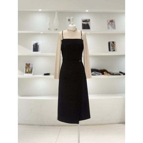 [여주점] 여성 티셔츠 레이어드 뷔스티에 원피스 (L261PSE003)