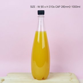 PET-효소탄용기 1000ml 원형 밀폐용기 플라스틱용기 음료 페트병