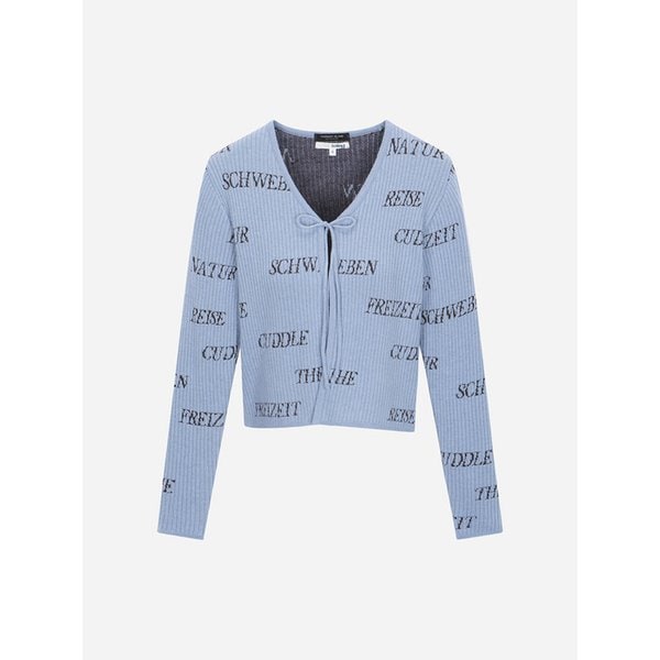 [KiiiKiii PICK] 타이포 전판 자카드 골지 가디건_T256MCD901W