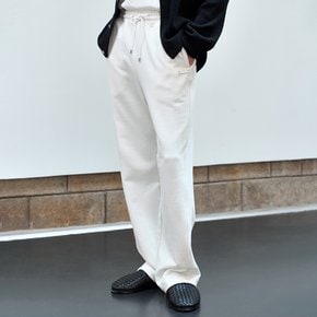[정상가148,000원] 코튼 라인 스웨트 팬츠 아이보리