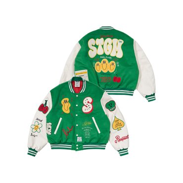 스티그마 STGM OVERSIZED VARSITY JACKET GREEN