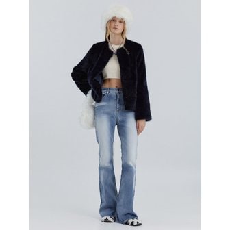 몰리올리 DELMA daily easy fur jacket [dk.navy]