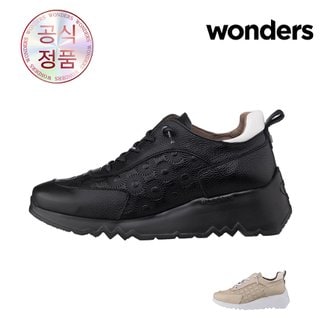 원더즈(WONDERS) 엠보스드 웨지힐 스니커즈 W232SE11