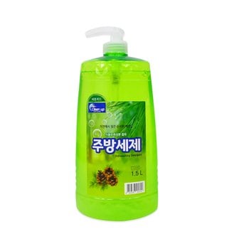  클린업 주방세제 피톤치드 1.5L 설거지 기름때 식기세척제