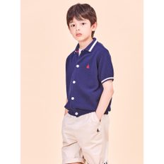 *시즌오프30%*[BEANPOLE KIDS] 면 혼방 셔츠형 카디건  네이비 (BI435AU01R)