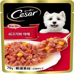 시저 파우치 쇠고기와 야채 70g