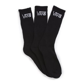 기본 로고 양말 3개세트 VANS CLASSIC CREW SOCKS 블랙 VN000XRZBLK