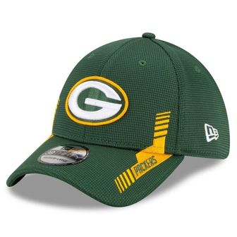 이스퀘어 4873051 New Era Mens Green Bay Packers 2021 NFL Sideline Home 39THIRTY Flex Hat