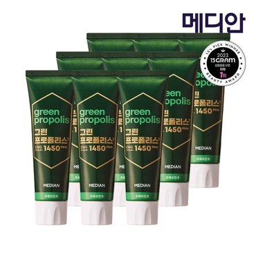 메디안 그린프로폴리스 고불소 치약 프레쉬민트 100g*3입*3개