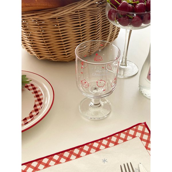 세모 크리스마스 유리컵