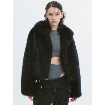 HAVELESS MIA FAUX FUR JACKET BLACK