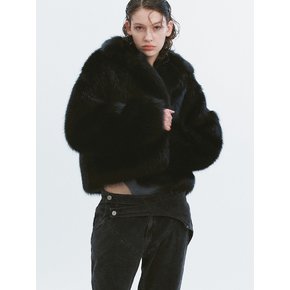 MIA FAUX FUR JACKET BLACK